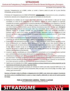 Sindicato De Migración Y Extranjería Denuncia Atropellos A Derechos 